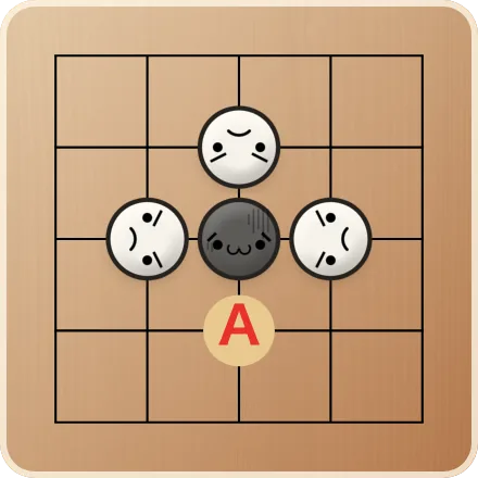 黒はアタリ。空きはAだけです。
