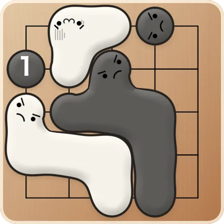 黒1は、すぐに取られてしまう場所への一手。でも、左上の白3つはアタリになります。