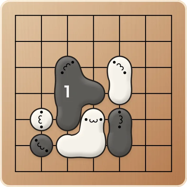 黒1と上にのばすと、仲間の黒とつながります。